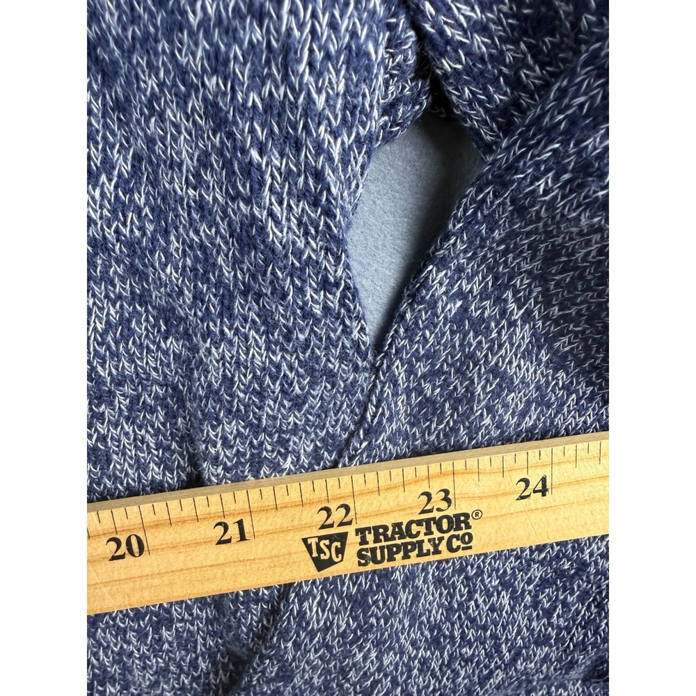 Eddie Bauer Mens XL Tall Navy Blue Marled Cotton Crewneck Sweater Knit Pullover - Picture 3 of 4